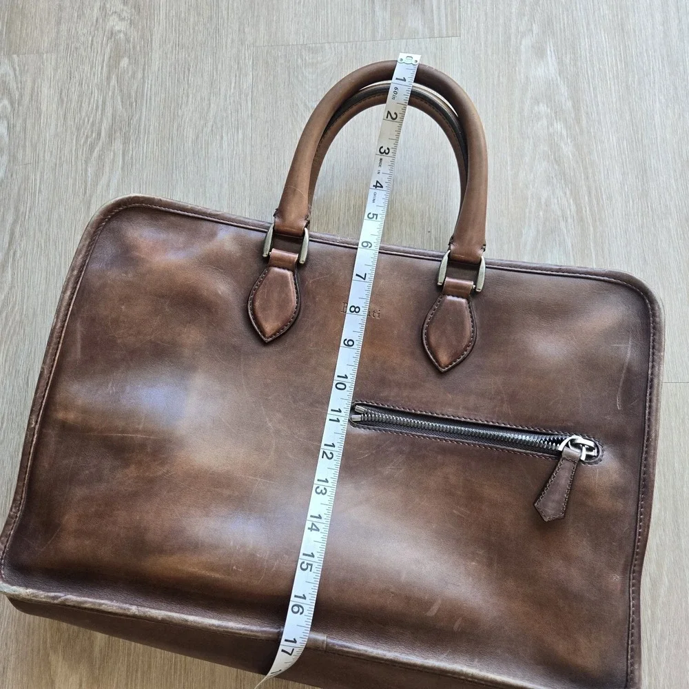 Berluti‎ Paris Brown Leather Academia Briefcase